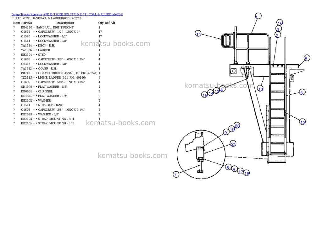 Komatsu afe32-t 830e s/n 31710-31711 coal & allied Parts catalog cover Page 3