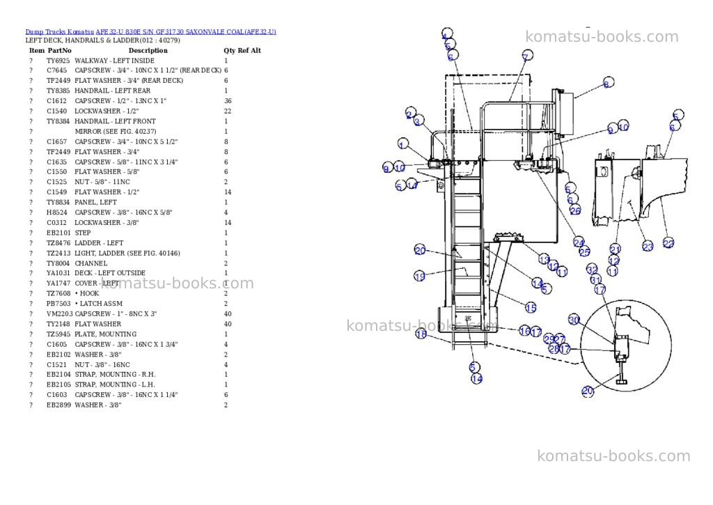 Komatsu afe32-u 830e s/n gf31730 saxonvale coal Parts catalog cover Page 6 Komatsu afe32-u 830e s/n gf31730 saxonvale coal Parts catalog cover Page 6