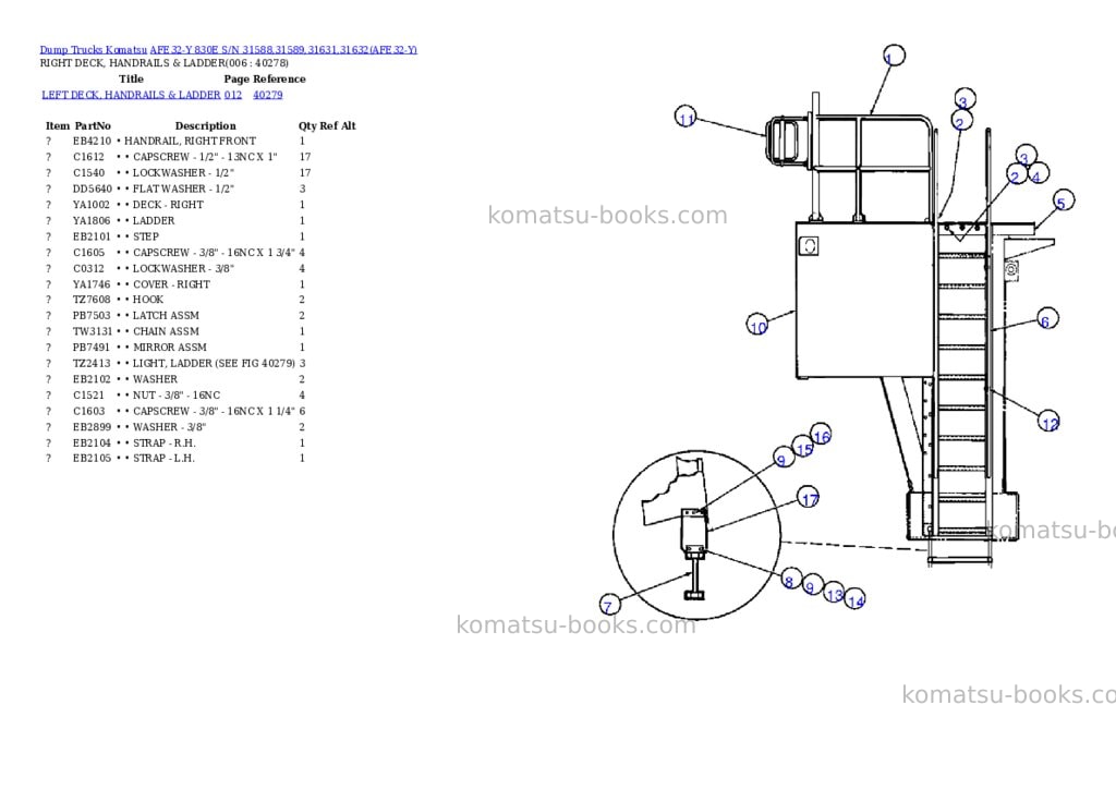 Komatsu afe32-y 830e s/n 31588,31589,31631,31632 Parts catalog cover Page 3 Komatsu afe32-y 830e s/n 31588,31589,31631,31632 Parts catalog cover Page 3