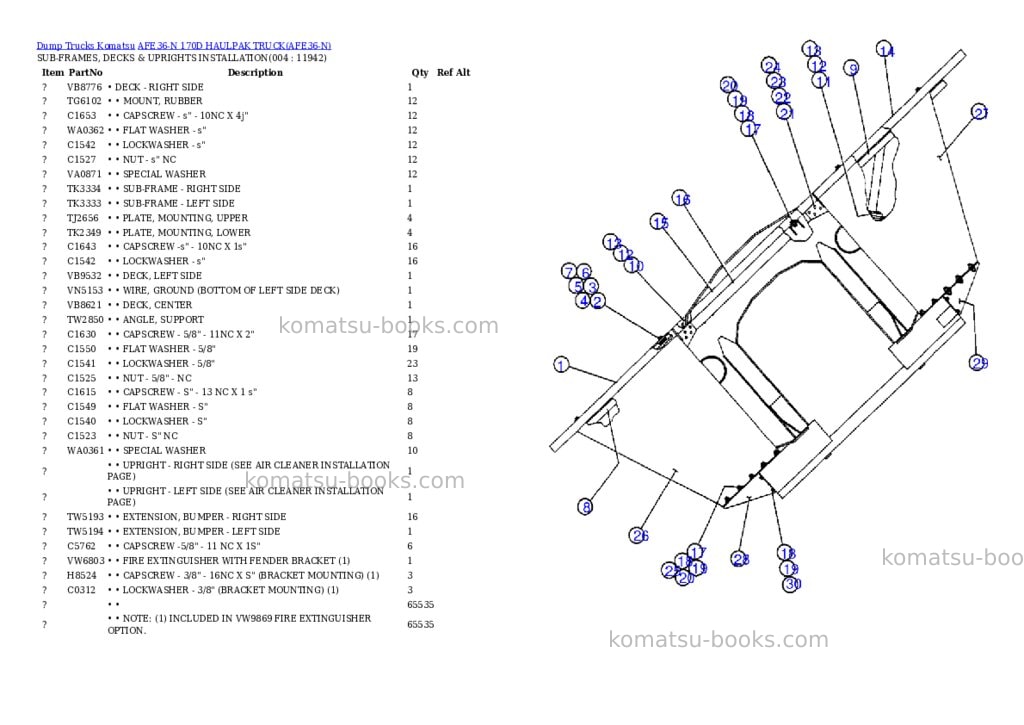 Komatsu afe36-n 170d haulpak truck Parts catalog cover Page 2 Komatsu afe36-n 170d haulpak truck Parts catalog cover Page 2