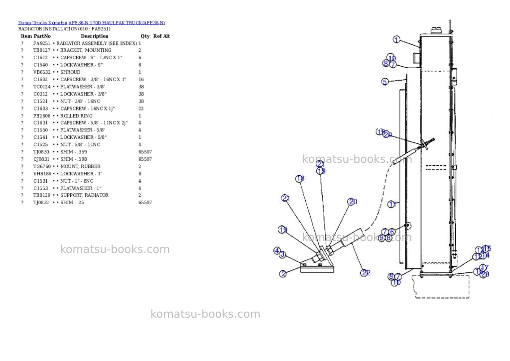 Komatsu afe36-n 170d haulpak truck Parts catalog cover Page 5 Komatsu afe36-n 170d haulpak truck Parts catalog cover Page 5