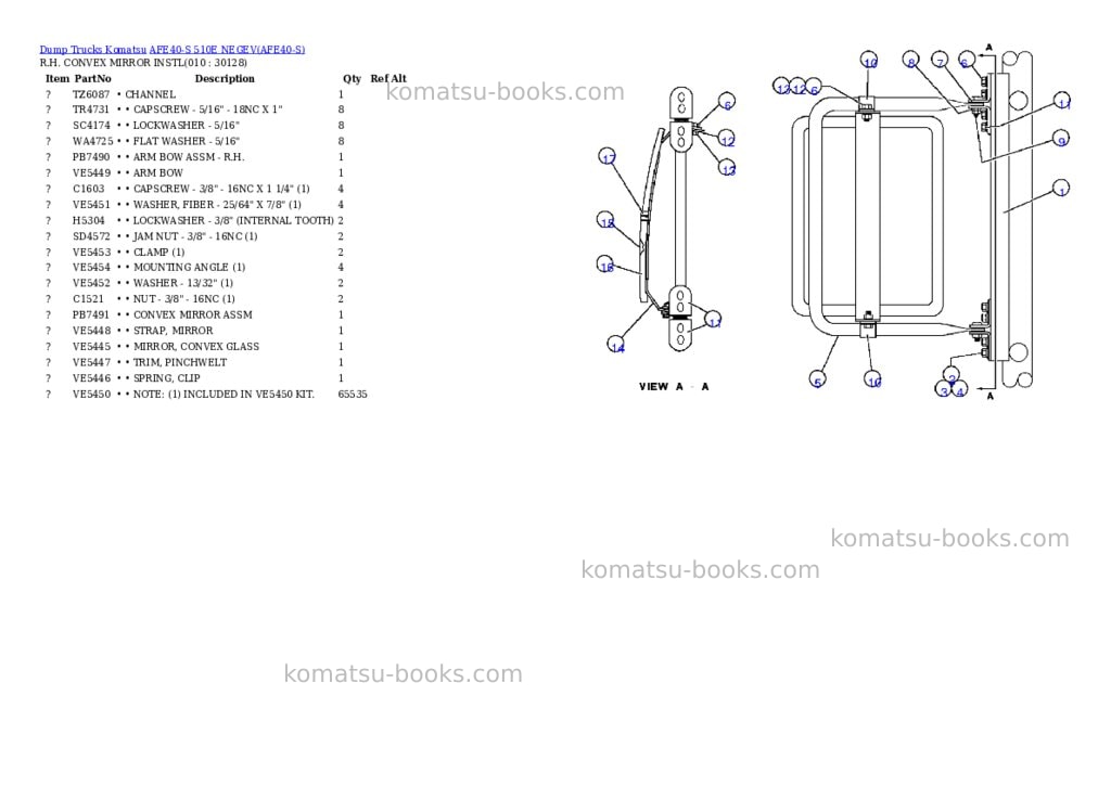 Komatsu afe40-s 510e negev Parts catalog cover Page 5 Komatsu afe40-s 510e negev Parts catalog cover Page 5