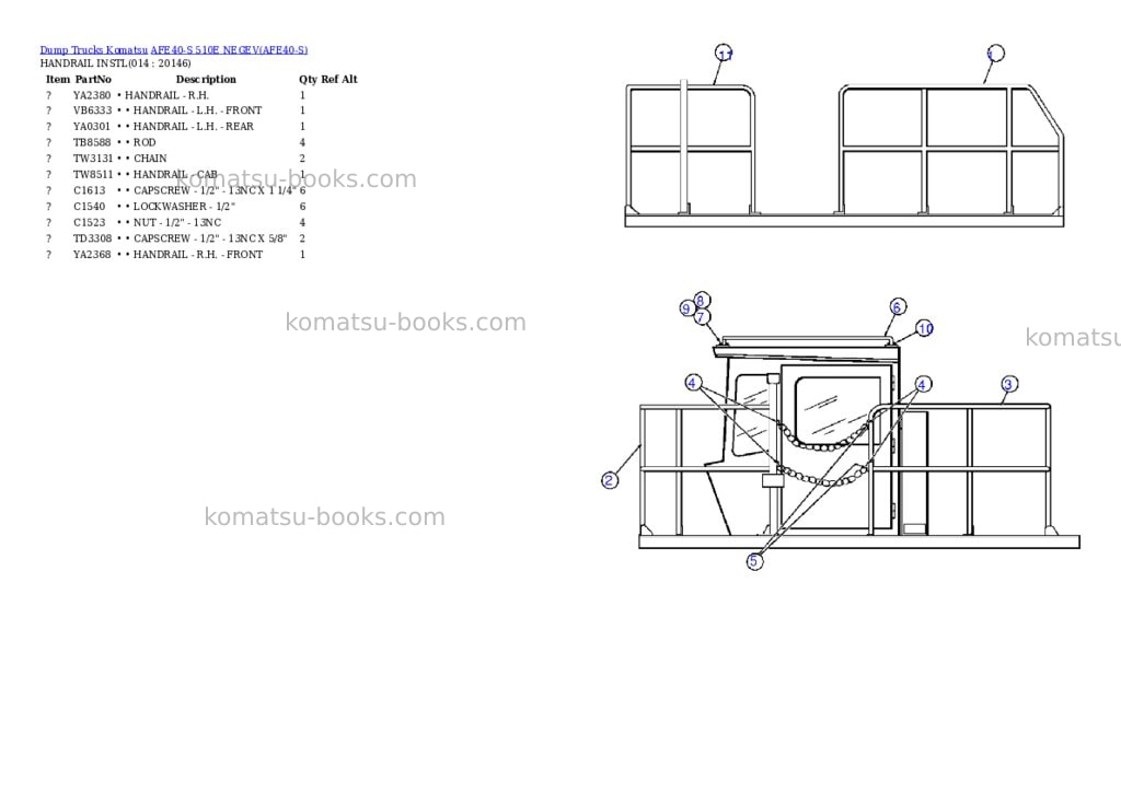 Komatsu afe40-s 510e negev Parts catalog cover Page 7 Komatsu afe40-s 510e negev Parts catalog cover Page 7