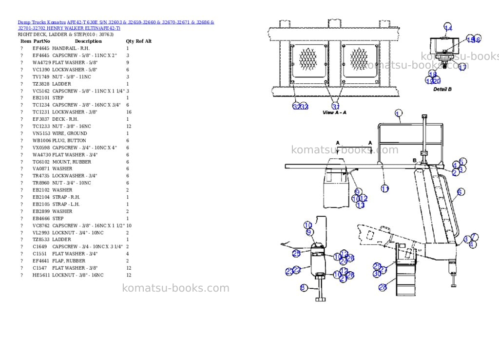 Komatsu afe42-t 630e s/n 32603 & 32659-32660 & 32670-32671 & 32686 & 32701-32702 henry walker eltin Parts catalog cover Page 5 Komatsu afe42-t 630e s/n 32603 & 32659-32660 & 32670-32671 & 32686 & 32701-32702 henry walker eltin Parts catalog cover Page 5
