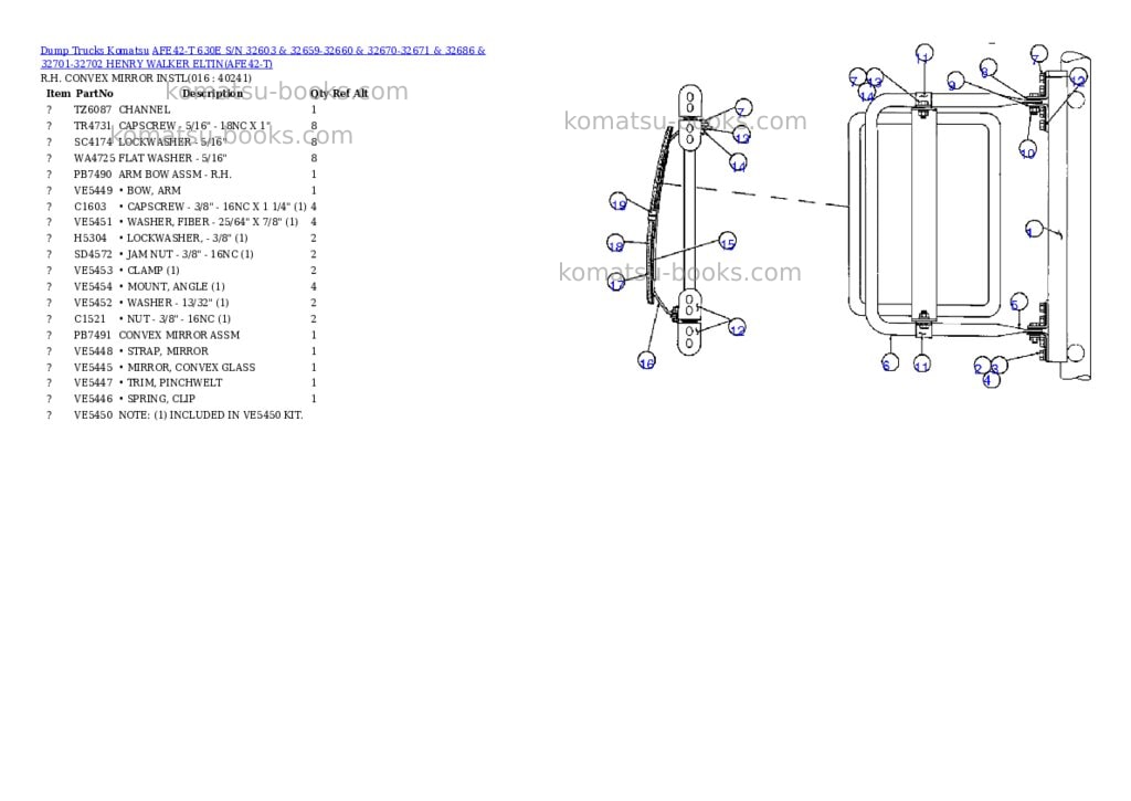 Komatsu afe42-t 630e s/n 32603 & 32659-32660 & 32670-32671 & 32686 & 32701-32702 henry walker eltin Parts catalog cover Page 8 Komatsu afe42-t 630e s/n 32603 & 32659-32660 & 32670-32671 & 32686 & 32701-32702 henry walker eltin Parts catalog cover Page 8