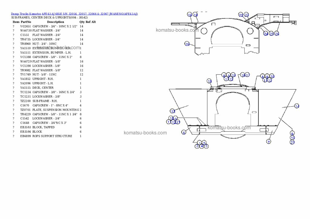 Komatsu afe43-aj 685e Каталог запчастей обложка Страница 2 Komatsu afe43-aj 685e Каталог запчастей обложка Страница 2