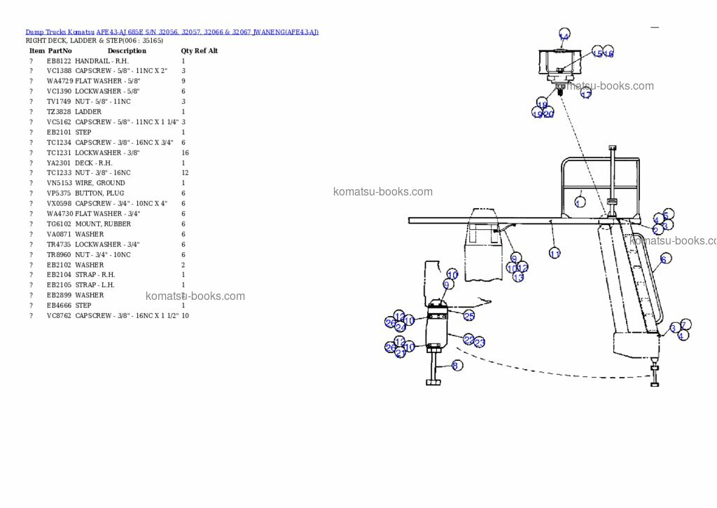 Komatsu afe43-aj 685e Каталог запчастей обложка Страница 3 Komatsu afe43-aj 685e Каталог запчастей обложка Страница 3