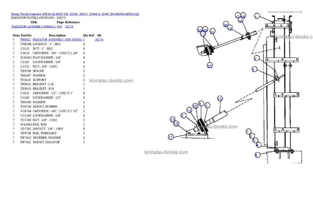 Komatsu afe43-aj 685e Каталог запчастей обложка Страница 8 Komatsu afe43-aj 685e Каталог запчастей обложка Страница 8