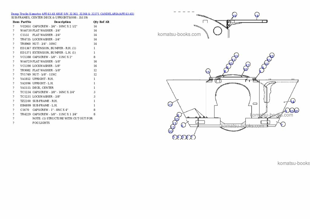 Komatsu afe43-ax 685e Каталог запчастей обложка Страница 4 Komatsu afe43-ax 685e Каталог запчастей обложка Страница 4