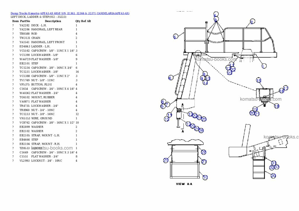 Komatsu afe43-ax 685e Каталог запчастей обложка Страница 6 Komatsu afe43-ax 685e Каталог запчастей обложка Страница 6