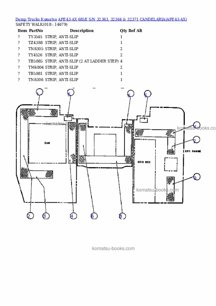 Komatsu afe43-ax 685e Каталог запчастей обложка Страница 9 Komatsu afe43-ax 685e Каталог запчастей обложка Страница 9