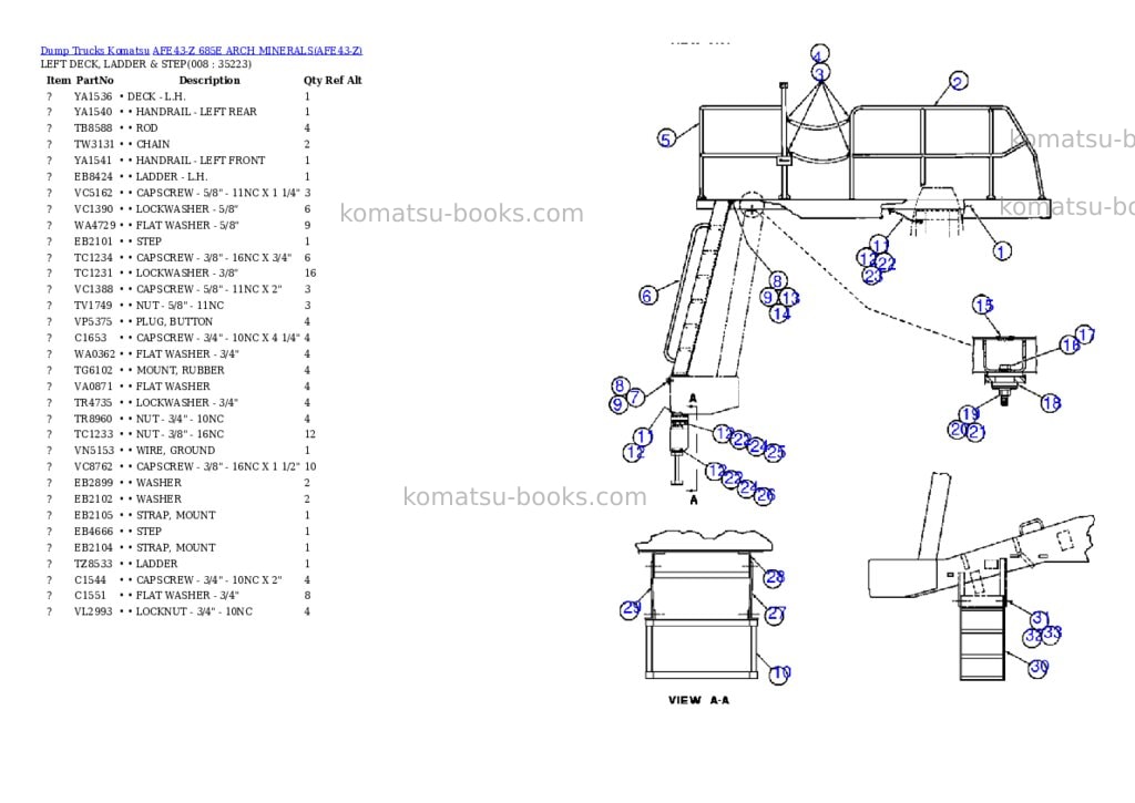 Komatsu afe43-z 685e arch minerals Parts catalog cover Page 4 Komatsu afe43-z 685e arch minerals Parts catalog cover Page 4