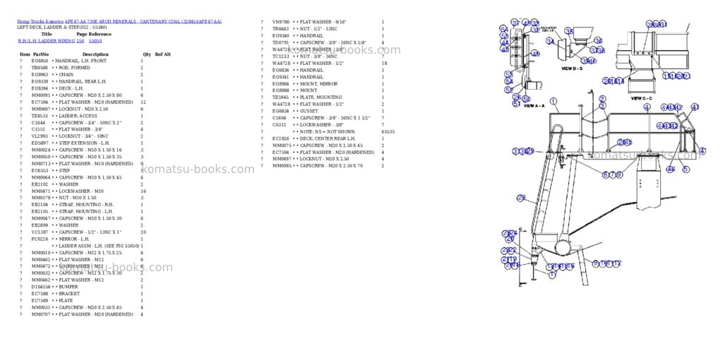 Komatsu afe47-aa 730e arch minerals - cantenary coal 32845 Parts catalog cover Page 6 Komatsu afe47-aa 730e arch minerals - cantenary coal 32845 Parts catalog cover Page 6