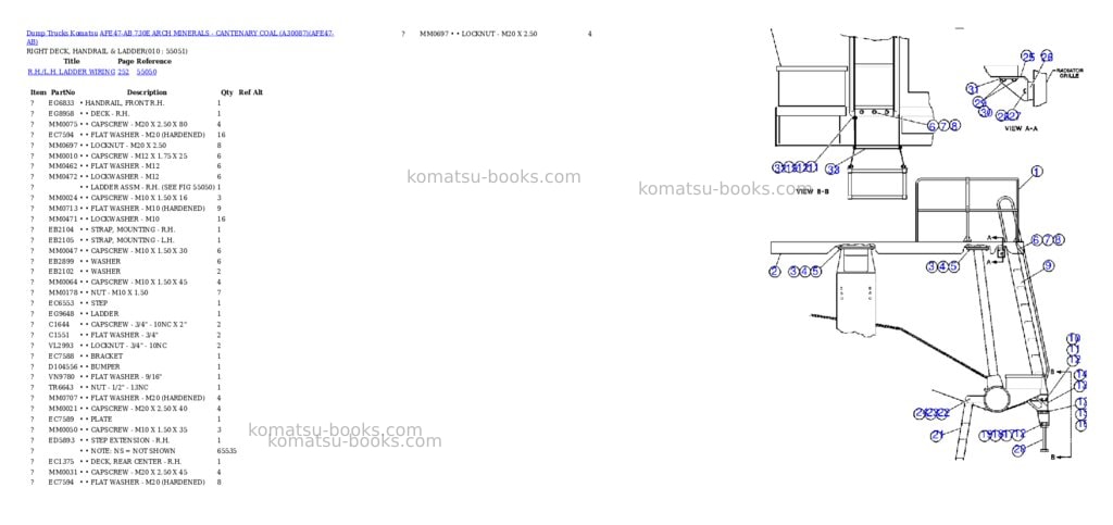 Komatsu afe47-ab 730e arch minerals - cantenary coal a30087 Parts catalog cover Page 5 Komatsu afe47-ab 730e arch minerals - cantenary coal a30087 Parts catalog cover Page 5