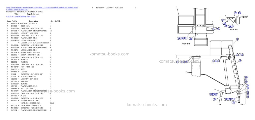 Komatsu afe47-ac/af 730e codelco andina a30090-a30094 & a30096-a30097 & a30102-a30103 Parts catalog cover Page 5 Komatsu afe47-ac/af 730e codelco andina a30090-a30094 & a30096-a30097 & a30102-a30103 Parts catalog cover Page 5