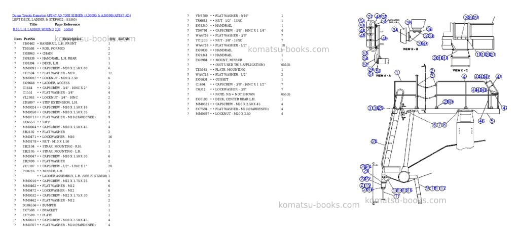 Komatsu afe47-ad 730e sishen a30095 & a30098 Parts catalog cover Page 6 Komatsu afe47-ad 730e sishen a30095 & a30098 Parts catalog cover Page 6