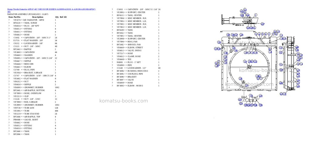 Komatsu afe47-ae 730e iscor sishen a30099-a30101 & a30106-a30108 Parts catalog cover Page 10 Komatsu afe47-ae 730e iscor sishen a30099-a30101 & a30106-a30108 Parts catalog cover Page 10