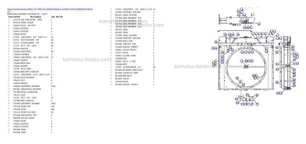 Komatsu afe47-at 730e s/n a30140-a30142 & a30144-a30145 anjialing Parts catalog cover Page 10 Komatsu afe47-at 730e s/n a30140-a30142 & a30144-a30145 anjialing Parts catalog cover Page 10
