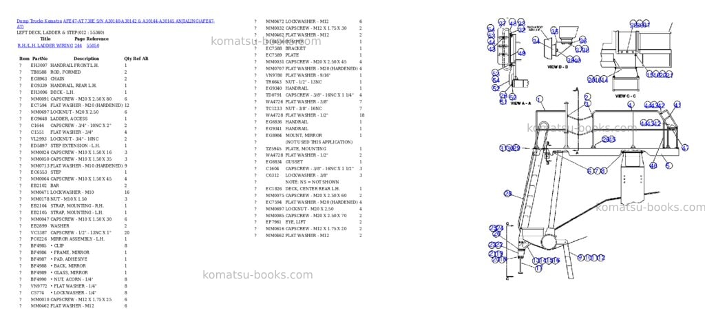 Komatsu afe47-at 730e s/n a30140-a30142 & a30144-a30145 anjialing Parts catalog cover Page 6 Komatsu afe47-at 730e s/n a30140-a30142 & a30144-a30145 anjialing Parts catalog cover Page 6