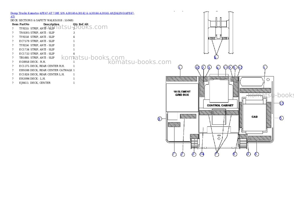 Komatsu afe47-at 730e s/n a30140-a30142 & a30144-a30145 anjialing Parts catalog cover Page 8 Komatsu afe47-at 730e s/n a30140-a30142 & a30144-a30145 anjialing Parts catalog cover Page 8