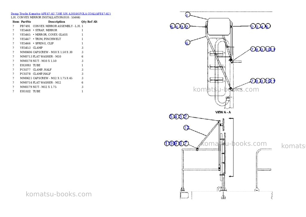 Komatsu afe47-au 730e s/n a30146 fola coal Parts catalog cover Page 8 Komatsu afe47-au 730e s/n a30146 fola coal Parts catalog cover Page 8