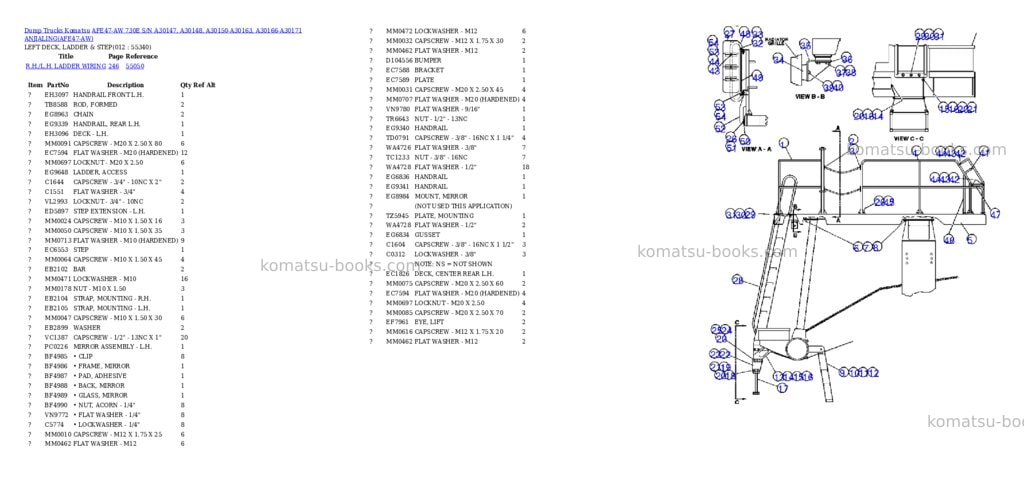 Komatsu afe47-aw 730e s/n a30147, a30148, a30150-a30163, a30166-a30171 anjialing Parts catalog cover Page 6 Komatsu afe47-aw 730e s/n a30147, a30148, a30150-a30163, a30166-a30171 anjialing Parts catalog cover Page 6