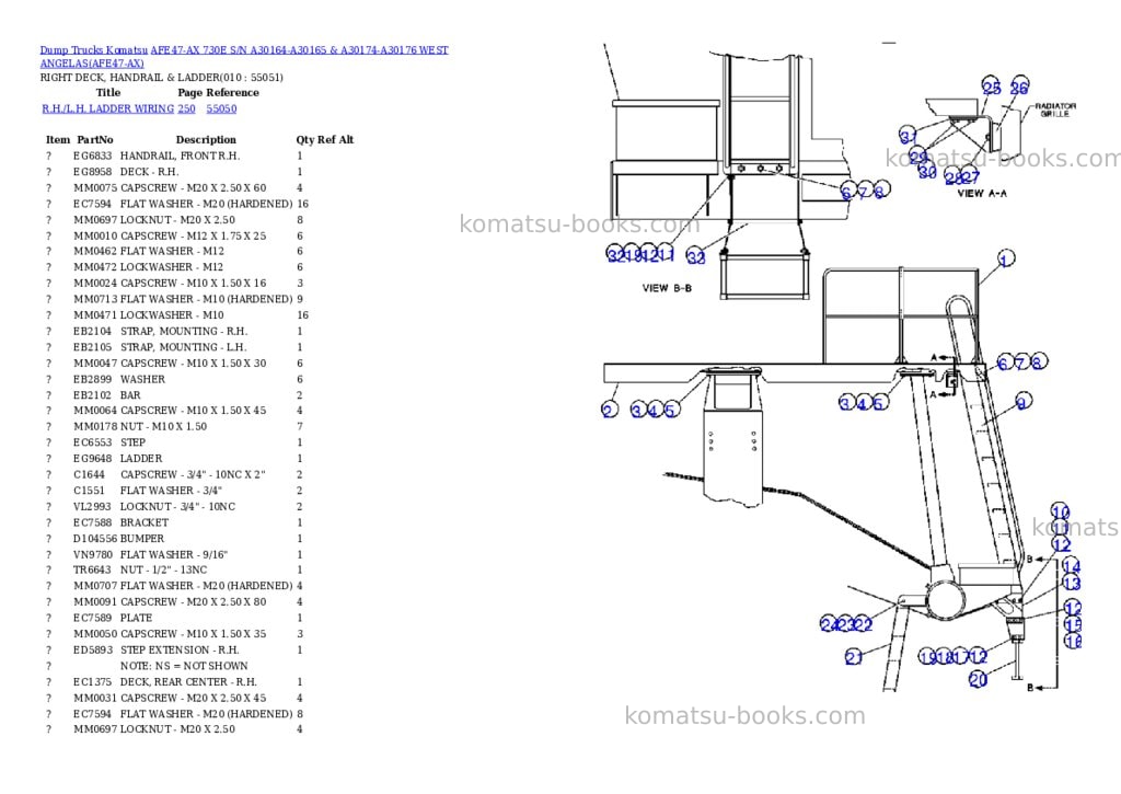 Komatsu afe47-ax 730e s/n a30164-a30165 & a30174-a30176 west angelas Parts catalog cover Page 5 Komatsu afe47-ax 730e s/n a30164-a30165 & a30174-a30176 west angelas Parts catalog cover Page 5
