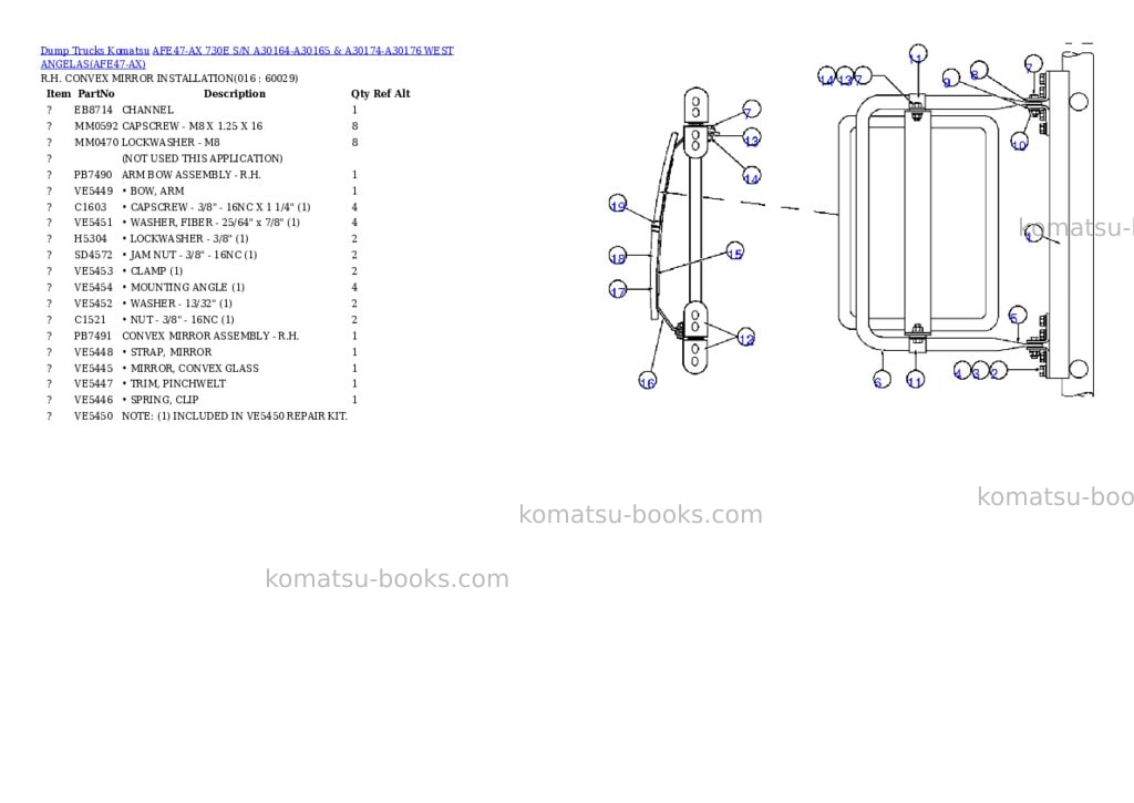 Komatsu afe47-ax 730e s/n a30164-a30165 & a30174-a30176 west angelas Parts catalog cover Page 7 Komatsu afe47-ax 730e s/n a30164-a30165 & a30174-a30176 west angelas Parts catalog cover Page 7