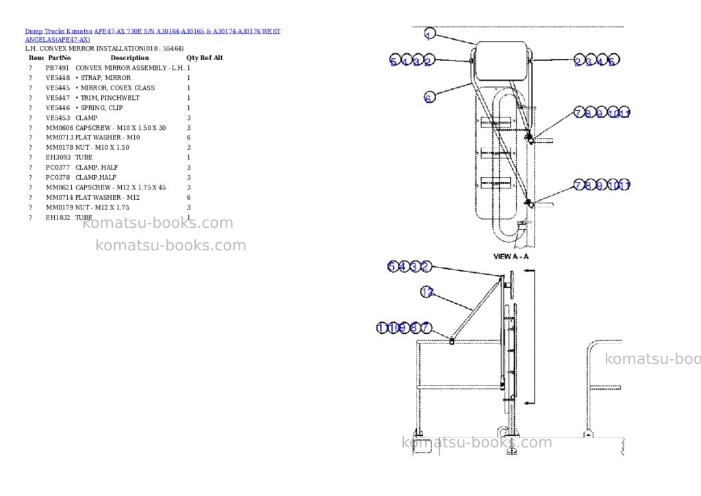 Komatsu afe47-ax 730e s/n a30164-a30165 & a30174-a30176 west angelas Parts catalog cover Page 8 Komatsu afe47-ax 730e s/n a30164-a30165 & a30174-a30176 west angelas Parts catalog cover Page 8
