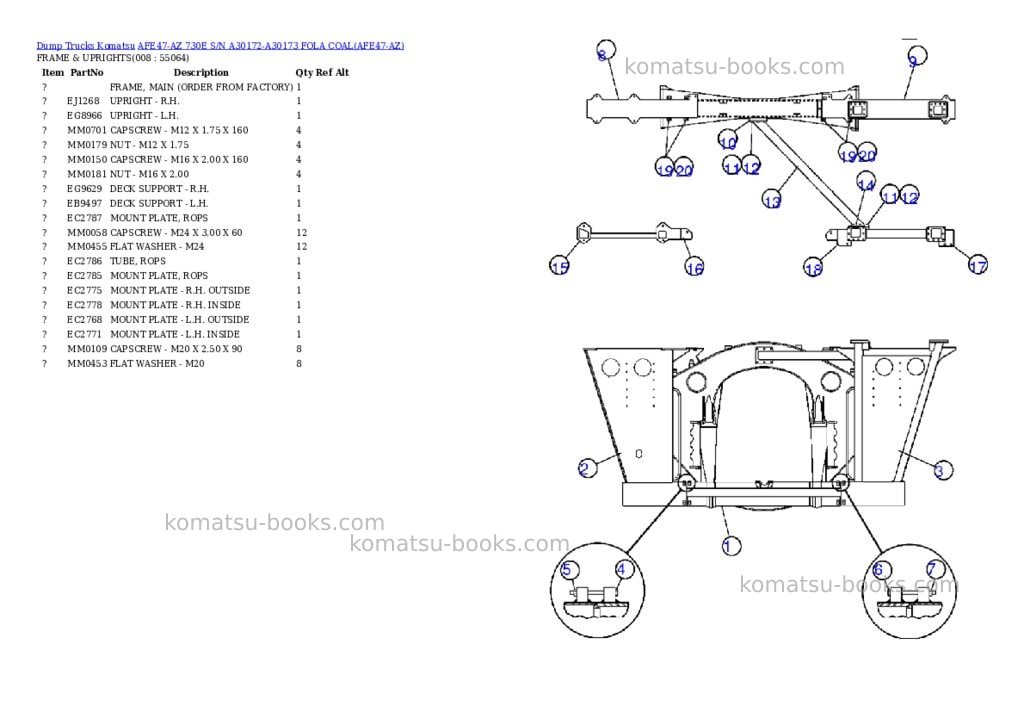 Komatsu afe47-az 730e s/n a30172-a30173 fola coal Parts catalog cover Page 4 Komatsu afe47-az 730e s/n a30172-a30173 fola coal Parts catalog cover Page 4