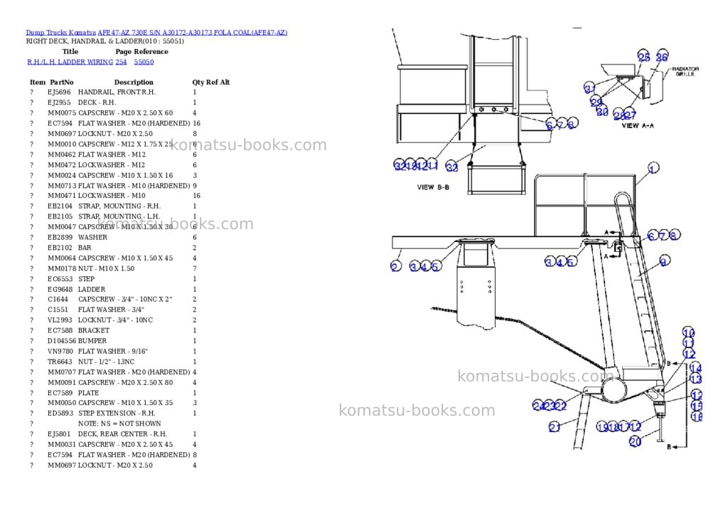 Komatsu afe47-az 730e s/n a30172-a30173 fola coal Parts catalog cover Page 5 Komatsu afe47-az 730e s/n a30172-a30173 fola coal Parts catalog cover Page 5