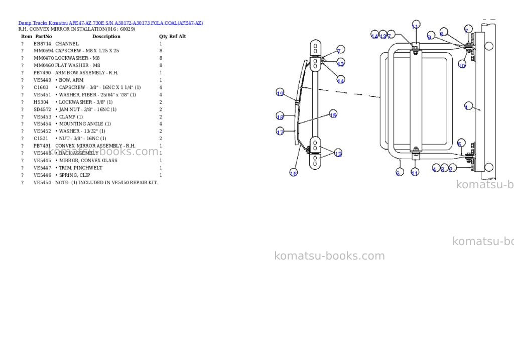 Komatsu afe47-az 730e s/n a30172-a30173 fola coal Parts catalog cover Page 7 Komatsu afe47-az 730e s/n a30172-a30173 fola coal Parts catalog cover Page 7