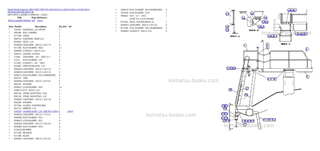 Komatsu afe47-b/d 730e s/n 32530-32532 & 32542-32545 & 32558-32561 muswellbrook Parts catalog cover Page 6