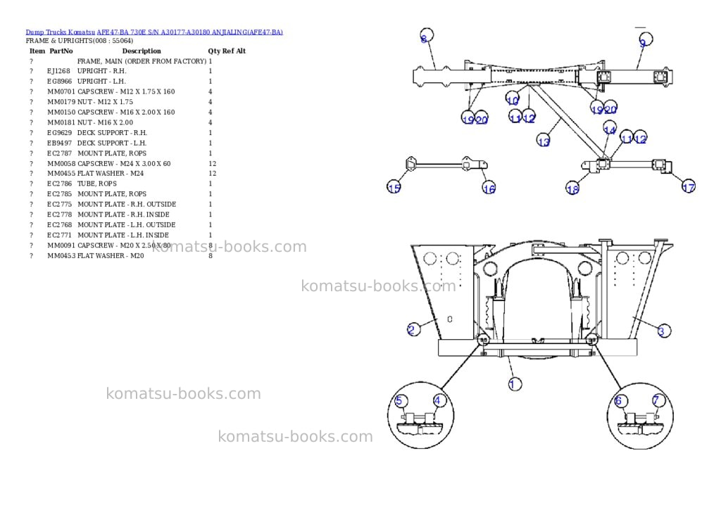 Komatsu afe47-ba 730e s/n a30177-a30180 anjialing Parts catalog cover Page 4 Komatsu afe47-ba 730e s/n a30177-a30180 anjialing Parts catalog cover Page 4