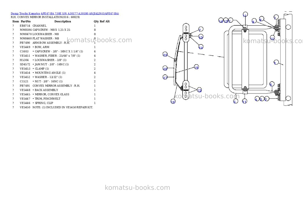 Komatsu afe47-ba 730e s/n a30177-a30180 anjialing Parts catalog cover Page 7 Komatsu afe47-ba 730e s/n a30177-a30180 anjialing Parts catalog cover Page 7