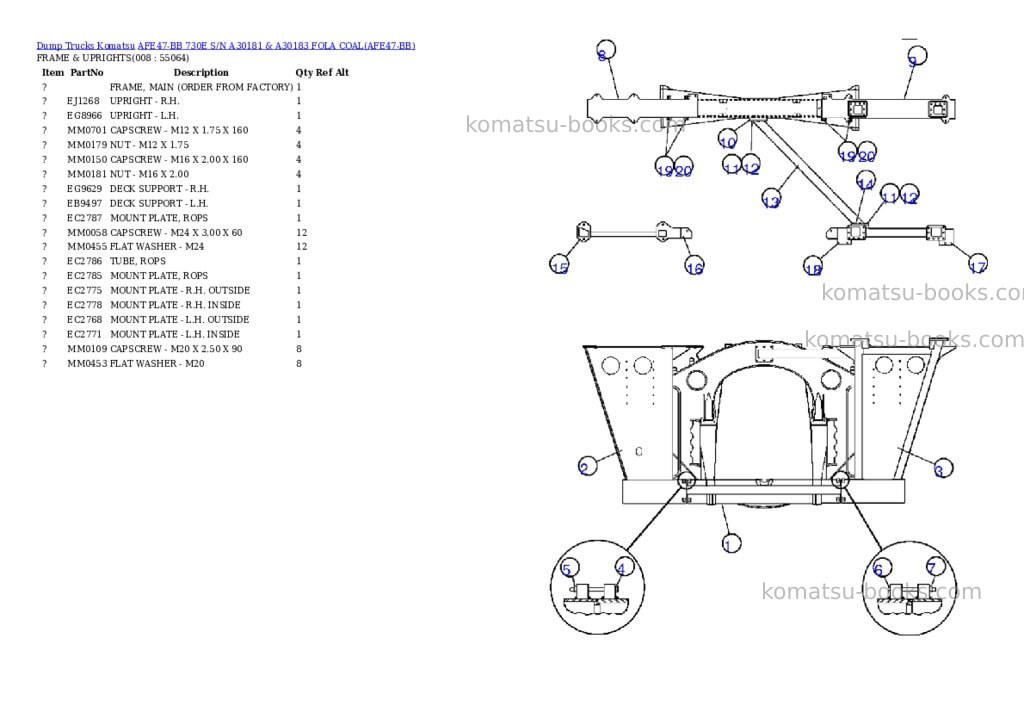 Komatsu afe47-bb 730e s/n a30181 & a30183 fola coal Parts catalog cover Page 4 Komatsu afe47-bb 730e s/n a30181 & a30183 fola coal Parts catalog cover Page 4