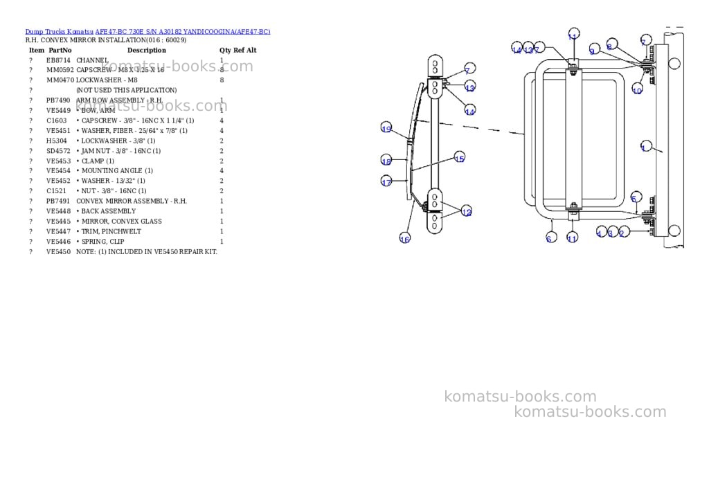 Komatsu afe47-bc 730e s/n a30182 yandicoogina Parts catalog cover Page 6