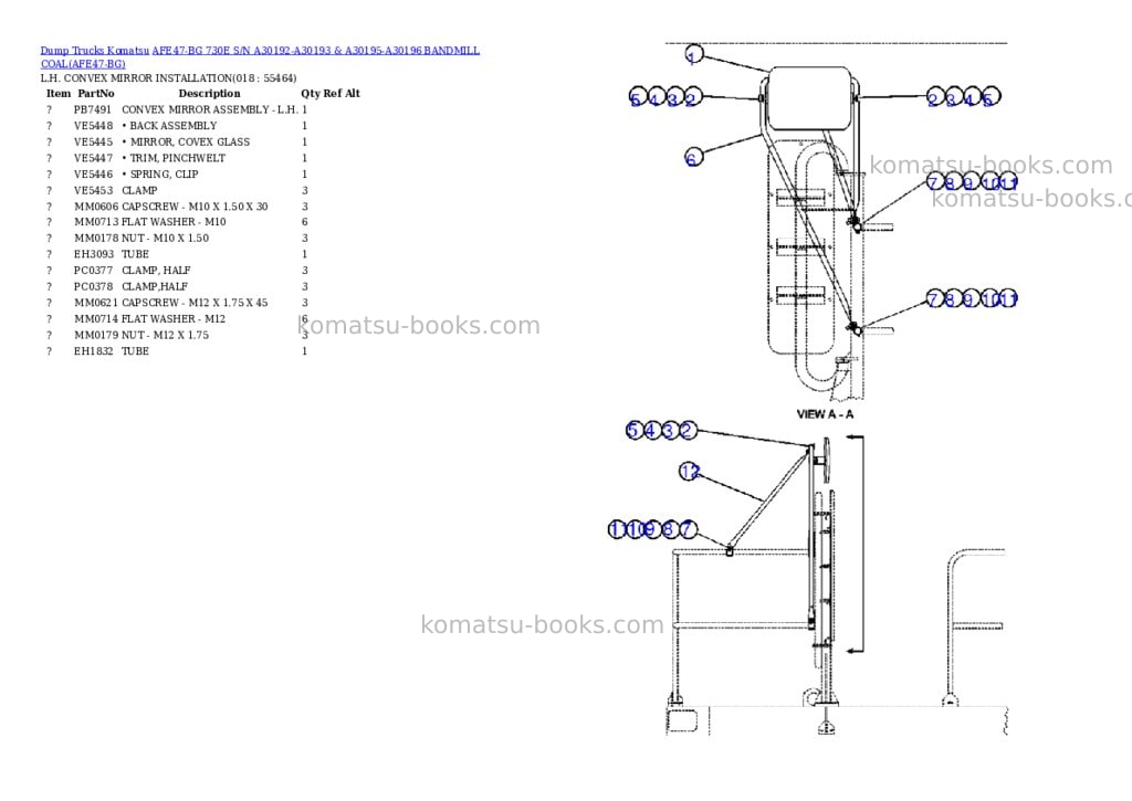 Komatsu afe47-bg 730e s/n a30192-a30193 & a30195-a30196 bandmill coal Parts catalog cover Page 3 Komatsu afe47-bg 730e s/n a30192-a30193 & a30195-a30196 bandmill coal Parts catalog cover Page 3