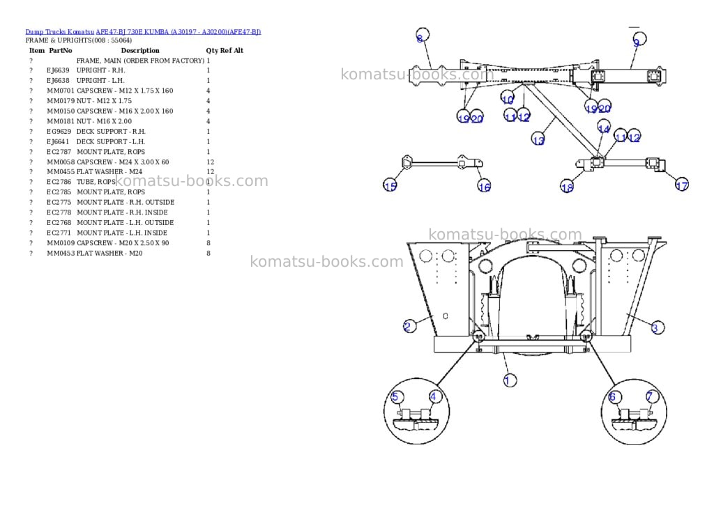 Komatsu afe47-bj 730e kumba a30197 - a30200 Parts catalog cover Page 4 Komatsu afe47-bj 730e kumba a30197 - a30200 Parts catalog cover Page 4