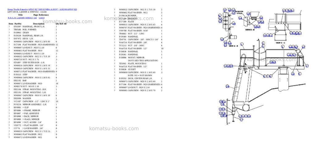 Komatsu afe47-bj 730e kumba a30197 - a30200 Parts catalog cover Page 6 Komatsu afe47-bj 730e kumba a30197 - a30200 Parts catalog cover Page 6