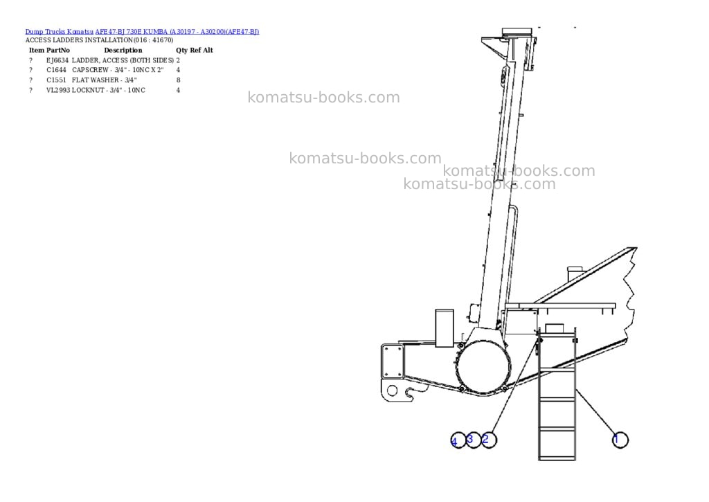 Komatsu afe47-bj 730e kumba a30197 - a30200 Parts catalog cover Page 7 Komatsu afe47-bj 730e kumba a30197 - a30200 Parts catalog cover Page 7