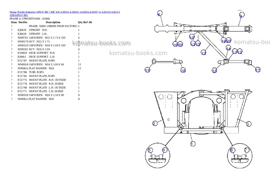 Komatsu afe47-bk 730e s/n a30201-a30202, a30205-a30207 & a30210-a30211 atb Parts catalog cover Page 4 Komatsu afe47-bk 730e s/n a30201-a30202, a30205-a30207 & a30210-a30211 atb Parts catalog cover Page 4