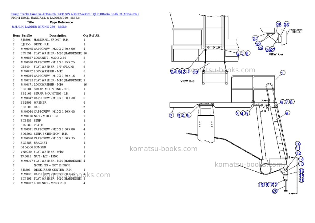Komatsu afe47-bn 730e s/n a30212-a30213 que brada blanca Parts catalog cover Page 5 Komatsu afe47-bn 730e s/n a30212-a30213 que brada blanca Parts catalog cover Page 5