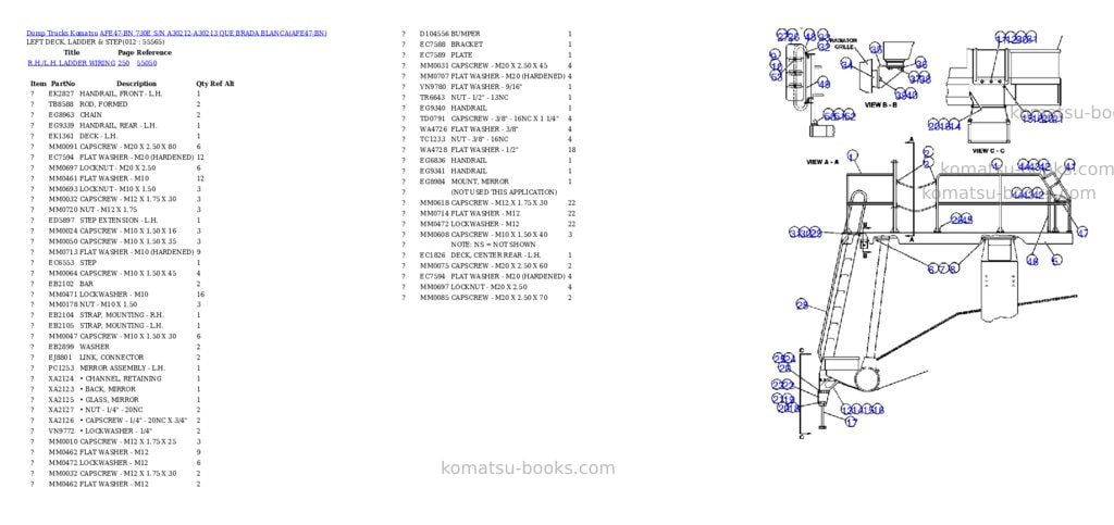Komatsu afe47-bn 730e s/n a30212-a30213 que brada blanca Parts catalog cover Page 6 Komatsu afe47-bn 730e s/n a30212-a30213 que brada blanca Parts catalog cover Page 6