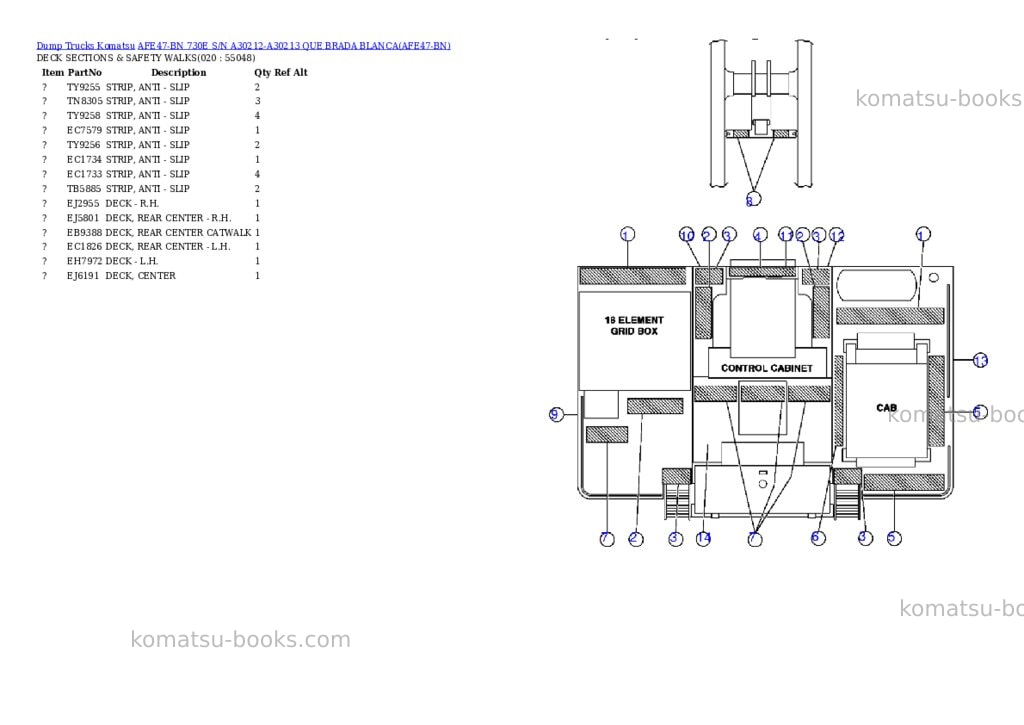 Komatsu afe47-bn 730e s/n a30212-a30213 que brada blanca Parts catalog cover Page 9 Komatsu afe47-bn 730e s/n a30212-a30213 que brada blanca Parts catalog cover Page 9