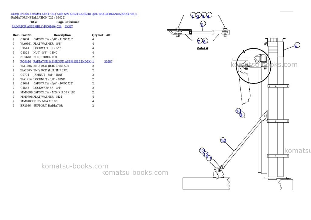 Komatsu afe47-bq 730e s/n a30216-a30218 que brada blanca Parts catalog cover Page 10 Komatsu afe47-bq 730e s/n a30216-a30218 que brada blanca Parts catalog cover Page 10