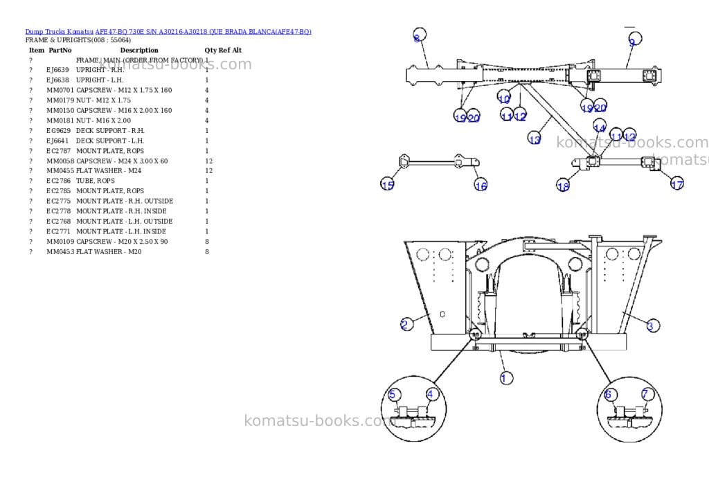 Komatsu afe47-bq 730e s/n a30216-a30218 que brada blanca Parts catalog cover Page 4 Komatsu afe47-bq 730e s/n a30216-a30218 que brada blanca Parts catalog cover Page 4