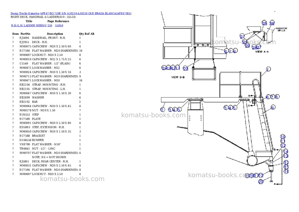 Komatsu afe47-bq 730e s/n a30216-a30218 que brada blanca Parts catalog cover Page 5 Komatsu afe47-bq 730e s/n a30216-a30218 que brada blanca Parts catalog cover Page 5