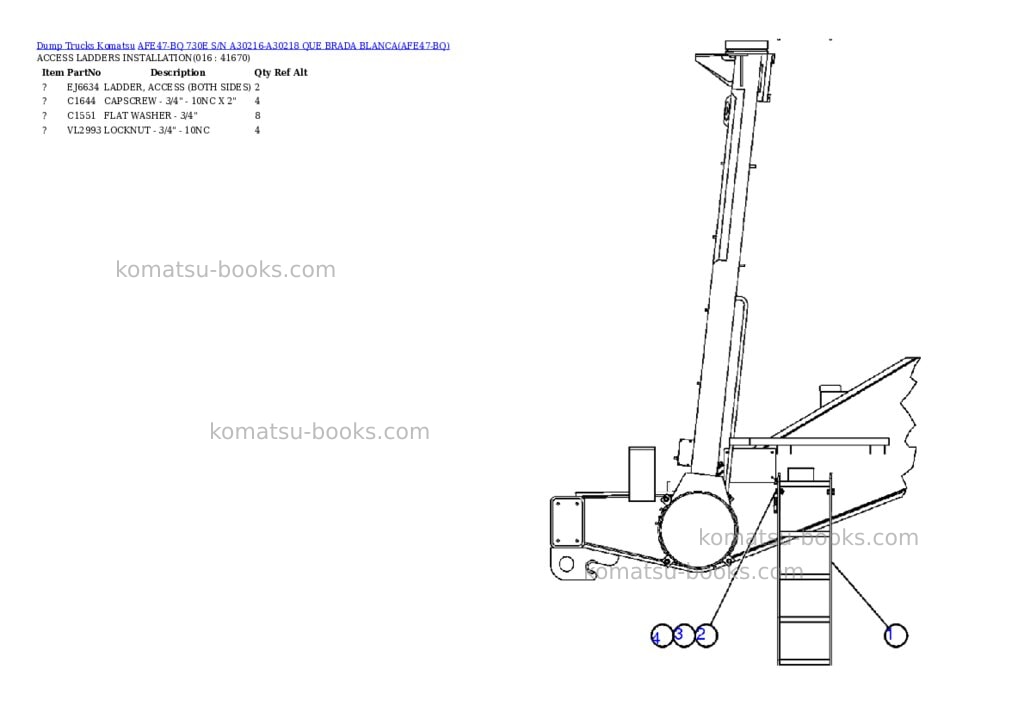 Komatsu afe47-bq 730e s/n a30216-a30218 que brada blanca Parts catalog cover Page 7 Komatsu afe47-bq 730e s/n a30216-a30218 que brada blanca Parts catalog cover Page 7