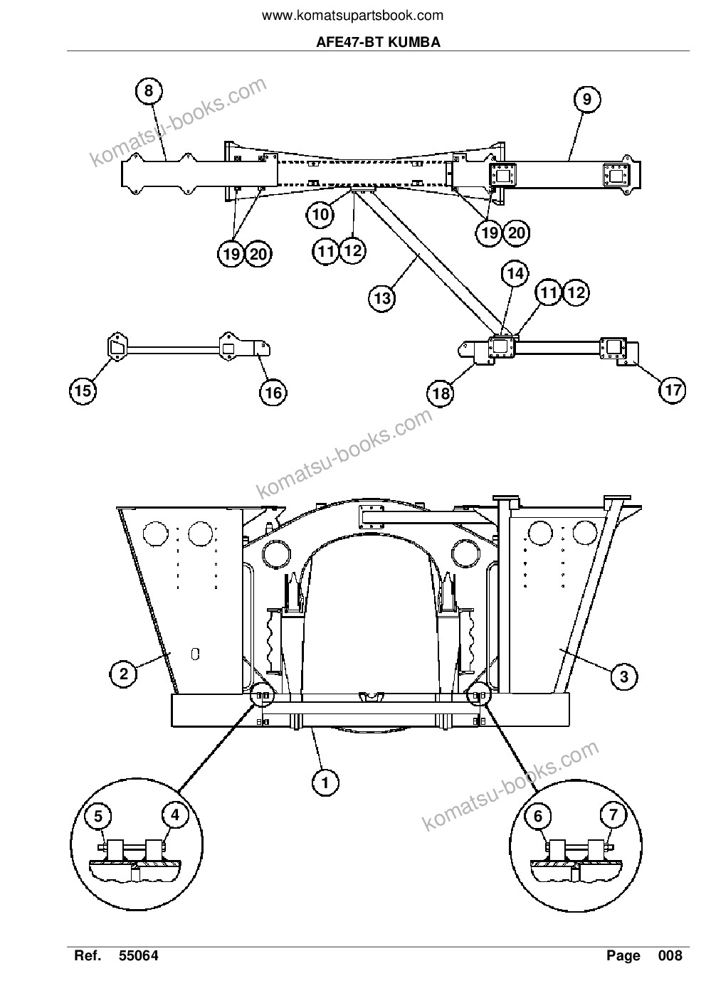 Komatsu afe47-bt 730e kumba a30225 - a30226 Catalogue de pièces couverture Page 10